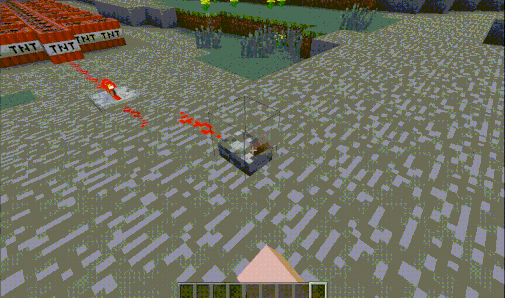 由于深知tnt炸药的威力,所以这次特意将引信设置的长了一些,以免