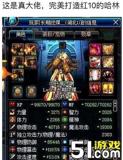 DNF这才是真大佬 一身完美打造红10哈林