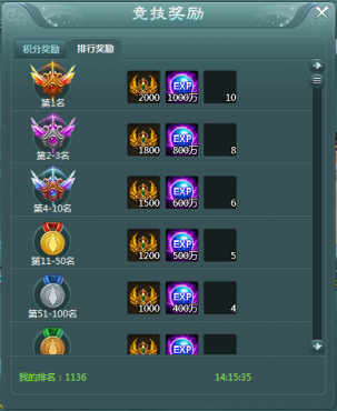 蜀山战纪个人竞技介绍