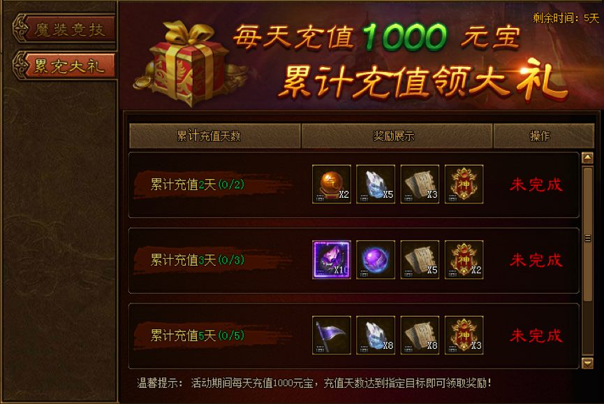 金装传奇开服表